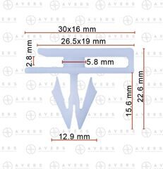 Клипса для Chevrolet/GM арт. 11611626