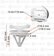 Клипса для Mazda арт. KD4551W24